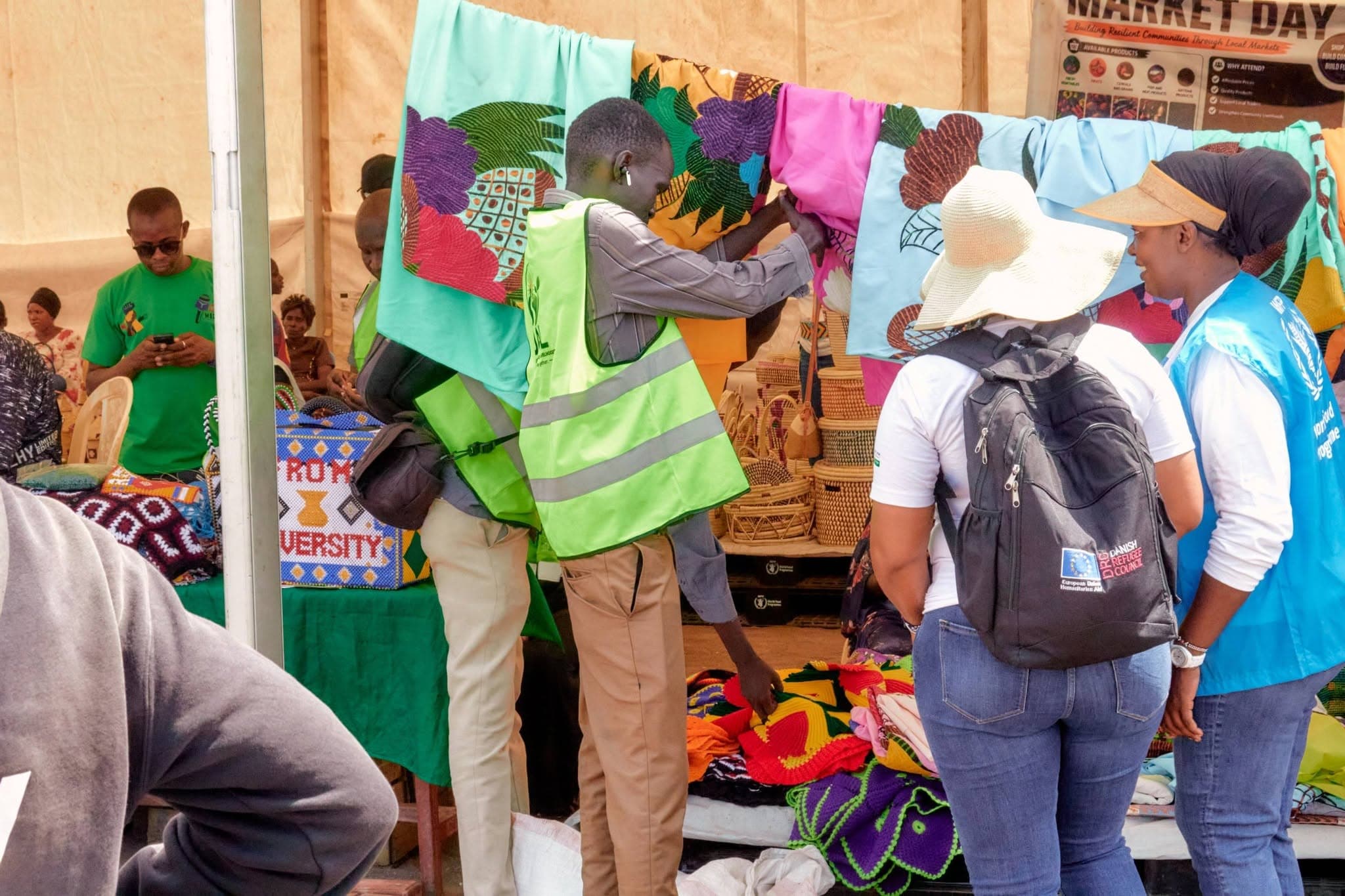 Young people working on a project in Kakuma